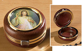 Divine Mercy Hinged Rosary Case